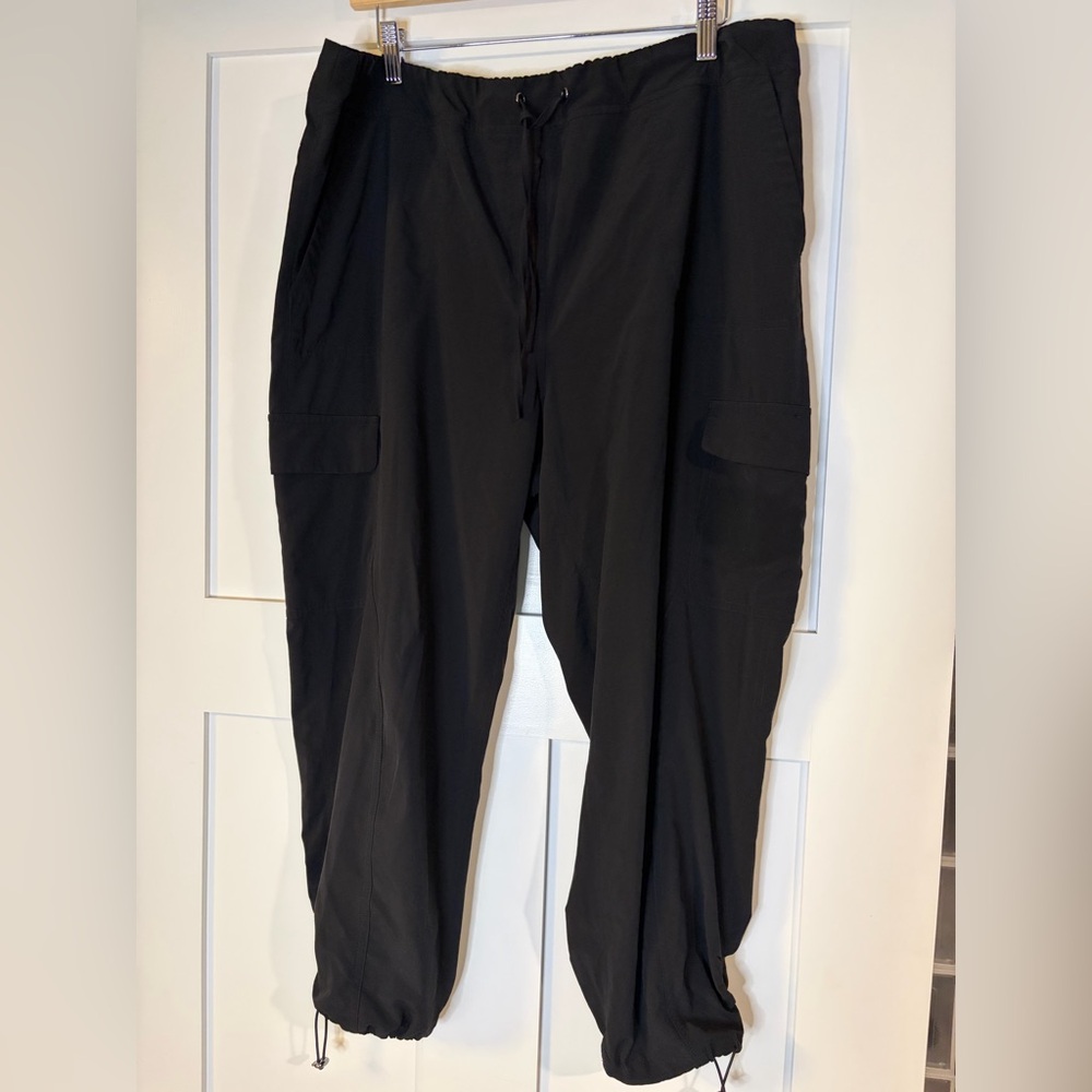 Women's Black Cargo‎ Track Joggers